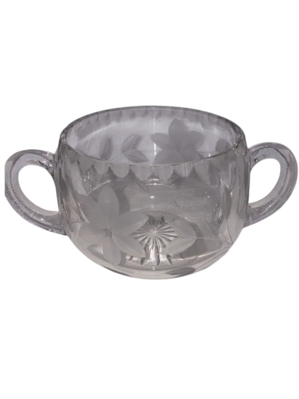 Vintage Heisey Glass Co. SugarβEtched Daisy Patter Art Deco
